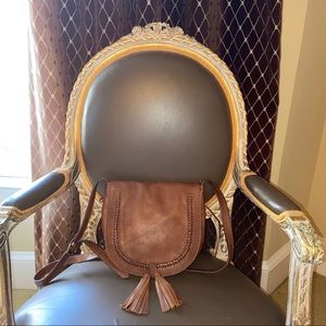 Lucky Brand Brown Leather Crossbody Satchel